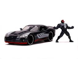 Jada 1:24 Scale '08 Dodge Viper w/ Marvel Venom Figure Gray One-Size