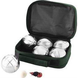 Set van 6x stuks jeu de boules ballen met 1x but/cochonnet in tas