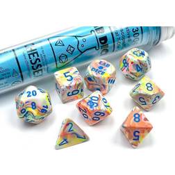 Chessex Festive – Polyhedral Kaleidoscope/Blue 7-Die Set