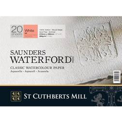 Saunders Waterford Saunders Waterford Watercolor Block 9" x 12" Hot Press, 140 lb (300 gsm) 20 Sheet Block