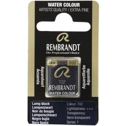 Rembrandt akvarelfarve half pan – Lamp Black 702