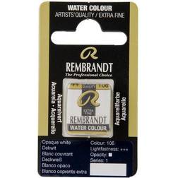 Rembrandt akvarelfarve half pan – White Extra Opaque 106