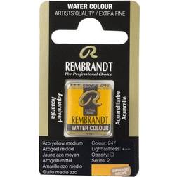 Rembrandt akvarelfarve half pan – Azo Yellow Medium Cadmium Free 247