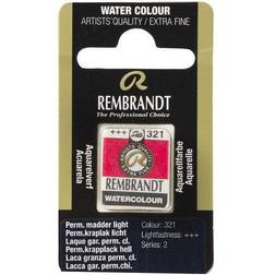 Rembrandt akvarelfarve half pan – Permanent Madder Light 321