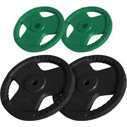 Gorilla Sports Viktskivor Trigrip 31mm 2x10kg 2x5kg