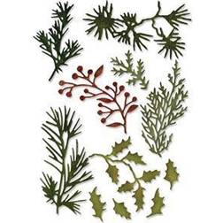 Sizzix Mini Holiday Greens Thinlits Dies by Tim Holtz