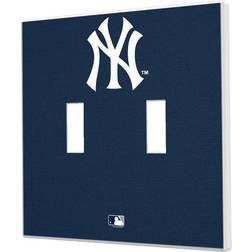 Strategic Printing New York Yankees Solid Design Double Toggle Light Switch Plate