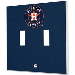 Strategic Printing Houston Astros Solid Design Double Toggle Light Switch Plate