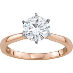 Charles & Colvard Solitaire Ring - Gold/Silver/Transparent