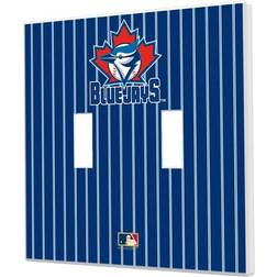 Strategic Printing Toronto Blue Jays 1997-2002 Cooperstown Pinstripe Double Toggle Light Switch Plate