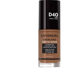 CoverGirl TruBlend Matte Made Liquid Foundation D40 Deep Bronze