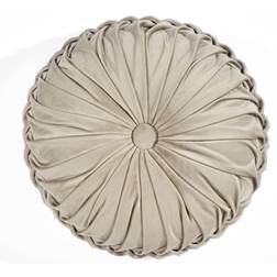 Lush Decor Round Pleated Complete Decoration Pillows Beige