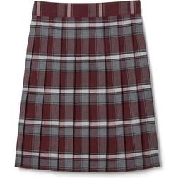 French Toast Girl's Plaid Pleated Skirt - Burgundy Plaid