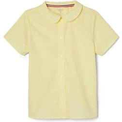 French Toast Little Girl's Short Sleeve Modern Peter Pan Blouse - Yellow