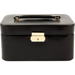 Bey-Berk Lizard Debossed Jewelry Box - Gold/Black