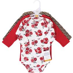 Hudson Baby Cotton Long-Sleeve Bodysuits 3-pack - Basic Rose Leopard (10125042)