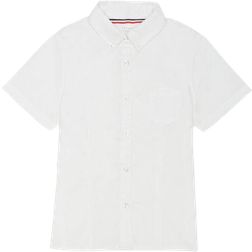 French Toast Girl's Short Sleeve Oxford Shirt - White