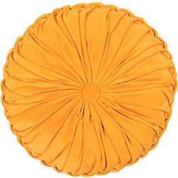 Lush Decor Round Pleated Complete Decoration Pillows Yellow