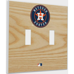 Strategic Printing Houston Astros Baseball Bat Design Double Toggle Light Switch Plates