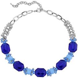 1928 Jewelry Beaded Necklace - Silver/Blue