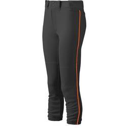 Mizuno Women's Belted Piped Softball Pant - Black/Orange