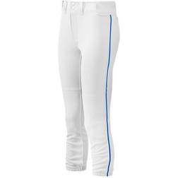 Mizuno Women's Belted Piped Softball Pant - White/Royal