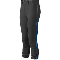 Mizuno Women's Belted Piped Softball Pant - Black/Royal