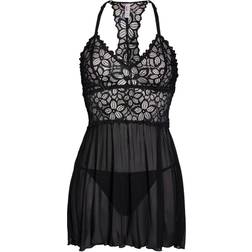 Jezebel Renee Babydoll W/G-String - Black