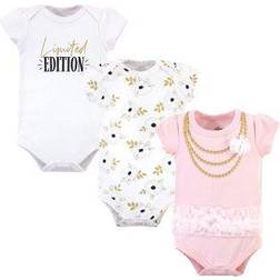 Little Treasures Baby Girls Bodysuits 3-pack - Limited Edition