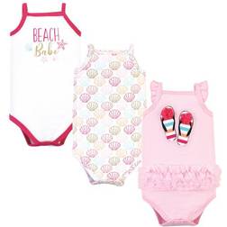 Little Treasures Cotton Bodysuits 3-pack - Flip Flops (10170361)