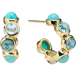 Ippolita Lollipop Waterfall Hoop Earrings - Gold/Amazonite/Topaz