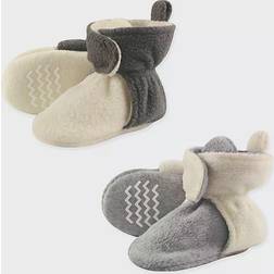 Hudson Baby Fleece Lined Scooties 2-pack - Beige/Grey