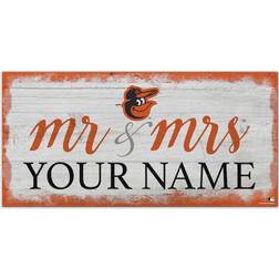 Fan Creations Baltimore Orioles Personalized Mr. & Mrs. Script Sign