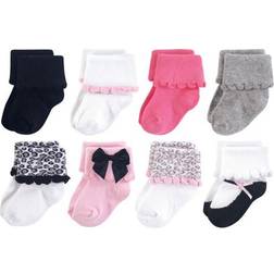 Luvable Friends Basic Socks 8-Pack - Grey/Pink (10728113)