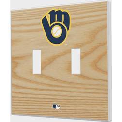 Strategic Printing Milwaukee Brewers Baseball Bat Design Double Toggle Light Switch Plates