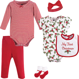 Hudson Baby Cotton Layette 6-Piece Set - Holly (11155569)