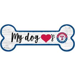 Fan Creations Texas RangersTeam Dog Bone Sign