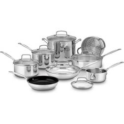 Cuisinart Chef's Classic Stainless Steel Cookware Set with lid 14 Parts