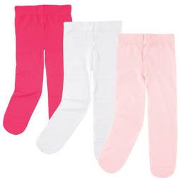 Luvable Friends Nylon Tights 3-Pack - Dark Pink/Light Pink (10701578)