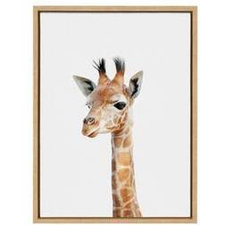 Kate and Laurel Animal Studio Giraffe Framed Art 45.7x61cm