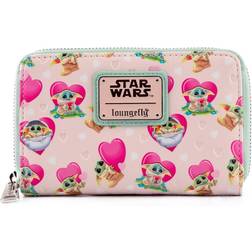 Loungefly Star Wars Mandalorian Grogu Hearts Zip Wallet