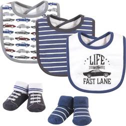 Hudson Cotton Bib & Sock Set Vintage Cars