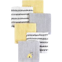 Hudson Woven Terry Washcloths 6-pack Bee