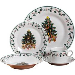 Gibson Home Tree Trimming Dinner Set 20pcs