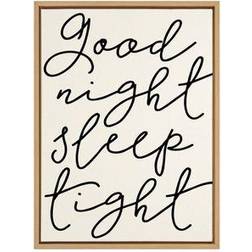 Kate & Laurel Sylvie Good Night Sleep Tight by Maggie Price Framed Art 45.7x61cm