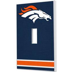 Strategic Printing Denver Broncos Stripe Single Toggle Light Switch Plate