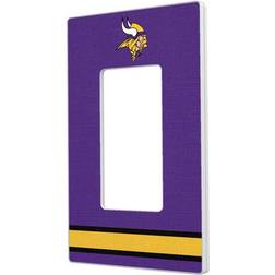 Strategic Printing Minnesota Vikings Stripe Single Rocker Light Switch Plate