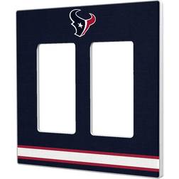 Strategic Printing Houston Texans Stripe Double Rocker Light Switch Plate