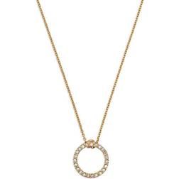 Roberto Coin 18K Yellow Gold Tiny Treasures Diamond Circle Pendant Necklace, 16-18