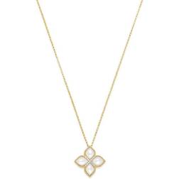 Roberto Coin 18K Yellow Gold Venetian Princess Mother-Of-Pearl & Diamond Pendant Necklace